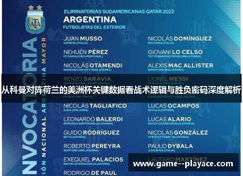 从科曼对阵荷兰的美洲杯关键数据看战术逻辑与胜负密码深度解析 从科曼对阵荷兰的美洲杯关键数据看战术逻辑与胜负密码深度解析